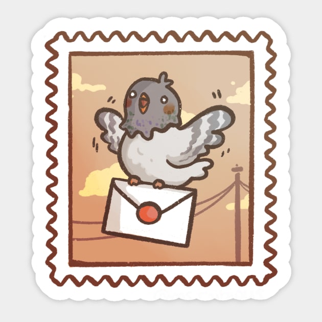 Pigeon Mail Sticker by mschibious